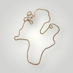 Vintage 12K Gold Filled Rope Chain Necklace 1/20 12K GF Twisted Link 12g
